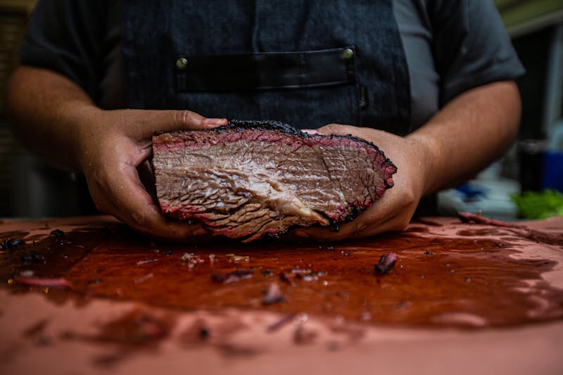 Brisket bark and smoke ring