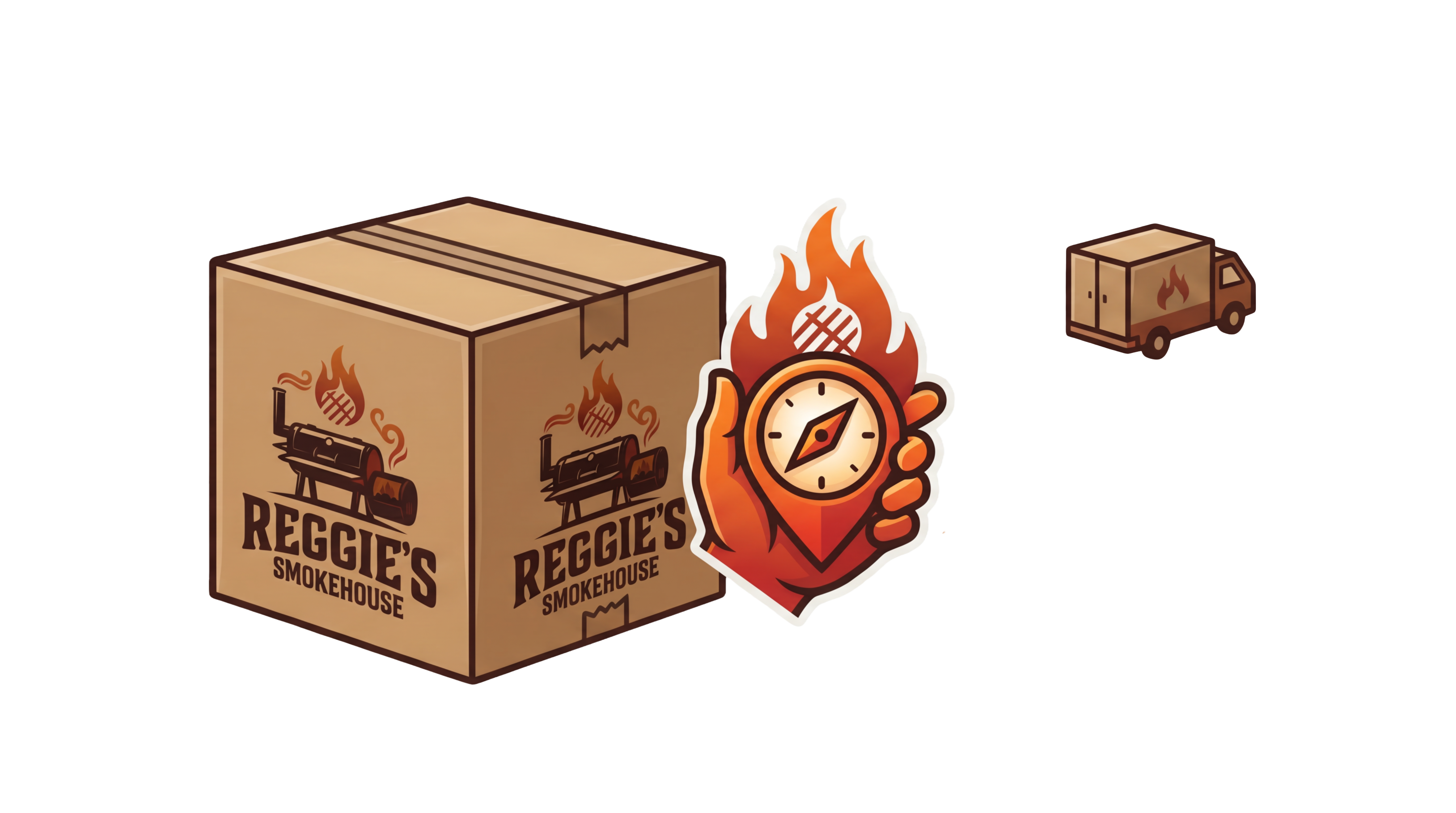 Reggie's delivery box and truck